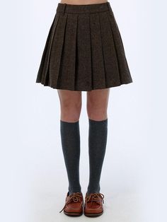 Composition : Outshell - Wool 40%; Acrylic 25%; Polyester 25%; Nylon 10%; Inner: Polyester 100%Color : BrownCountry of Origin : Republic of Korea Pleated Skirt, Composition, Wool, Skirt, The Originals, Clothes For Women, Clothes, Color