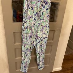 Beautiful Print Straight Leg Tube Top Jumpsuit Lilly Pulitzer No Tags But Never Worn Purple Sleeveless Jumpsuits For Loungewear, Purple Sleeveless Jumpsuits And Rompers For Loungewear, Casual Purple Jumpsuits And Rompers For Spring, Casual Purple Floral Print Jumpsuits And Rompers, Spring Vacation Purple Jumpsuits And Rompers, Purple Beach Jumpsuits And Rompers, Purple Jumpsuits And Rompers For Spring Vacation, Purple Jumpsuits And Rompers For Spring Loungewear, Tube Top Jumpsuit