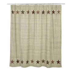 a shower curtain with stars on it