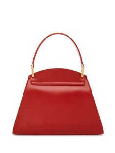 Timeless Red Top Handle Shoulder Bag, Timeless Red Bag With Detachable Strap, Red Top Handle Business Bag, Red Top Handle Bag For Business, Elegant Red Shoulder Bag With Round Handle, Red Satchel With Gold-tone Hardware Modern Style, Red Leather Bags With Round Handle, Modern Red Satchel With Gold-tone Hardware, Red Shoulder Bag With Detachable Round Handle