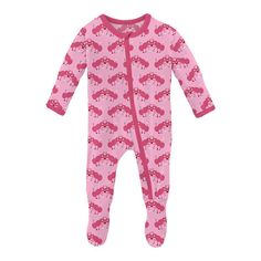 Girl's Print Bamboo Footie with Zipper - Cotton Candy Jitterbug Baby & Toddler Sleepwear Sleepover Bag, Night Changes, Jitterbug, Kickee Pants, Middle Of The Night, Footie Pajama, Sleepwear & Loungewear, Bamboo Fabric, Girls Prints