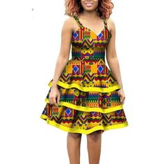 Material: 100% COTTONSeason: SummerStyle: CasualPattern Type: PrintDresses Length: Knee-Length Wax Print Dress, Africa Dress, Custom Made Clothing, Women Office, Ankara Dress, Africa Fashion, Wax Print, Dress For Women