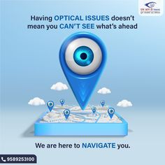 an advertisement for navigate you, which is designed to look like an eye