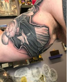 Dark Bold State Of Texas Tattoo Design Texas Star Tattoo, Seal Tattoo, Texas Theme, Tattoo Symbols