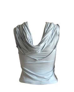 This is a top version of the Gladiatrix Dress. A soft and flattering sleeveless top with a draped cowl hood that can be worn multiple ways - as a hood, as a cowl neck, off the shoulder, and more. This top is also available in multiple colours. Spring Stretch Tops With Cowl Back, Fitted Cowl Back Tops For Spring, Fitted Cowl Back Tank Top For Summer, Cowl Hood, The Colour, Multiple Color, Cowl Neck, Off The Shoulder, Light Grey