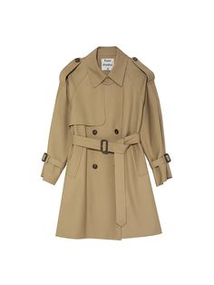 パリの秋：ヴィンテージ風ミディ丈トレンチコートがたったの 124.99 ドル Spring Gabardine Long Pea Coat, Spring Long Gabardine Pea Coat, Long Gabardine Pea Coat For Spring, Chic Spring Gabardine Pea Coat, Chic Gabardine Pea Coat For Spring, Solid Gabardine Pea Coat For Fall, Fall Gabardine Outerwear With Hidden Button Closure, Chic Gabardine Pea Coat For Fall, Chic Oversized Gabardine Outerwear