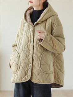 Description Product ID: TP2051532 Material: Cotton, Plush Pattern: Solid Closure: Button Season: Winter Style: Fashion, Casual Occasion: Party, Holiday, Vacation Package included 1 * Coat Size Chart (Asian Size): Please allow 1-3 cm measured error. Size Length Chest Sleeve Length M 65cm | 25.6 in 108cm | 42.5 in 46cm | 18.1 in L 66cm | 26.0 in 112cm | 44.1 in 47cm | 18.5 in XL 67cm | 26.4 in 116cm | 45.7 in 48cm | 18.9 in XXL 68cm | 26.8 in 120cm | 47.2 in 49cm | 19.3 in Winter Style Fashion, Plush Pattern, Holiday Vacation, Hooded Coat, Season Winter, Winter Style, Fashion Casual, Style Fashion, Winter Fashion