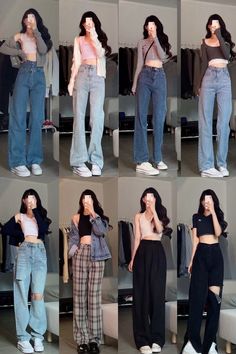 Simple Style Outfits, Korean Outfit Street Styles, Casual College Outfits, Korean Casual Outfits, Everyday Fashion Outfits, Casual Day Outfits, Quick Outfits, Korean Girl Fashion, Easy Trendy Outfits