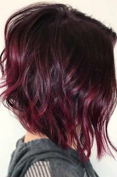 Chocolate Mauve Hair, Bob Hairstyles 2018, Inverted Bob Haircuts, Inverted Bob Hairstyles, Inverted Bob, Hair 2018, Wavy Bobs