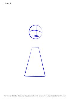 the drawing shows how to draw a ball on top of a pyramid with one point