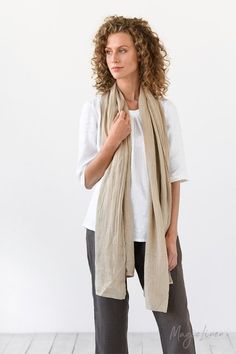 Please note that due to a very busy period we are not able to process custom orders at the moment, we apologize for the inconvenience. We will be taking custom orders again from the 15th of August. Thank you for your patience!- - - - - -Linen scarf in a beautiful cappuccino color (light brown / milky coffee color). Beautifully muted earth tones make this scarf perfect for both hot summer days or rainy, cooler spring months. Wear it around your neck or on your shoulders as a shawl.Please note tha Beige Linen Bohemian Scarf, Bohemian Beige Linen Scarf, Milky Coffee, Hot Outfit Ideas, Cappuccino Color, Linen Shawl, Spring Months, Linen Scarf, Navy Blue Linen