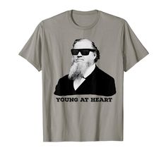 PRICES MAY VARY. Here's Brigham Young, the Utah Mormon LDS prophet that led the pioneers into Salt Lake (past Provo). He's a pretty cool guy and he's young at heart. Great gift for students or missionaries. This Brigham Young at Heart Sunglasses Funny Mormon T-Shirt is a great way to show off your LDS humor. Lightweight, Classic fit, Double-needle sleeve and bottom hem Brigham Young, Heart Sunglasses, Young At Heart, Student Gifts, Branded T Shirts, Pretty Cool, Top Styles, Fashion Branding, Sunglasses