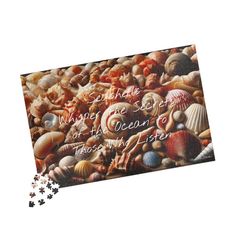 🌊 Embrace the Serenity of the Sea with Our Seashells & Conches Jigsaw Puzzle 🐚

Dive into the tranquility of the ocean's embrace with our meticulously crafted "Seashells & Conches" jigsaw puzzle. Each piece of this enchanting puzzle is a voyage into the depths of the sea, where the intricate beauty of seashells and conches comes to life. As you fit each high-quality piece together, you'll uncover a stunning mosaic of ocean treasures, each rendered with exquisite detail that only nature could i Ocean Treasures, Relaxing Activities, Ocean Inspired, Just A Game, Ocean Inspiration, Conch, Inspirational Quote