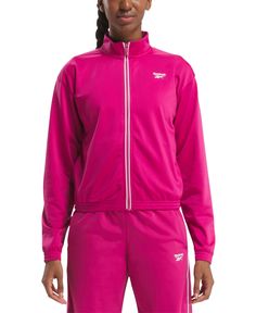 in stock Reebok Women, Womens Reebok, Track Jacket, Womens Activewear, Track Jackets, Athleisure, Pink White, Active Wear, Buy Online