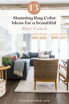 Explore 13 brilliant blue couch rug ideas for incorporating earth-toned neutrals into your living room decor and blue couch decor. With cozy living room rugs elevate your blue couch rug combo. Embrace the calm earth tones with these carefully curated aesthetic rugs. Suitable for coastal beach neutral living room, modern boho living room, mid century, scandinavian and japandi interiors. Find the best living room rugs, neutral rugs, handtufted rugs by using our rug visualization function. Blue Couch Rug Ideas, Couch Rug Combo, Blue Couch Rug, Cozy Living Room Rugs, Navy Blue Couch Living Room, Light Blue Couch Living Room, Navy Blue Couch, Light Blue Couches, Couch Rug