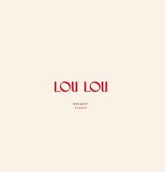 the word louu is written in red on a white background