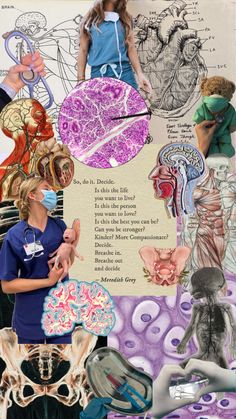 a collage of medical images and pictures