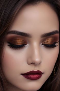 Eyeshadow Looks For Hazel Brown Eyes, Revenge Makeup, Simple Party Makeup, Smokey Eyeshadow Looks, Red Smokey Eye, Best Makeup Primer, Party Makeup Tutorial, Bronze Eye Makeup, Party Makeup Looks