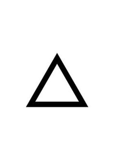 a black and white triangle logo on a white background