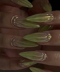 Spring Summer 2024 Makeup, Blossom Nails, Milky Nails, Prom 2024, Gold Nail, Classy Acrylic Nails, Bling Acrylic Nails, Holographic Nails