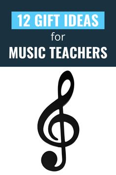 a music teacher's gift card with the words 12 gift ideas for music teachers