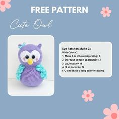 Free Crochet Pattern Beginner & Advance | FREE OWLS PATTERN 🦉 | Facebook