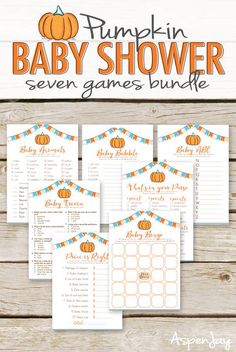 pumpkin baby shower game printables