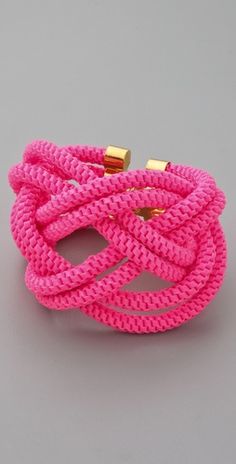 Noir Jewelry Shaka Neon Knot Bracelet Catty Noir, Pulseras Diy, Knot Bracelet, Tickled Pink, Everything Pink, Bijoux Diy, Arm Candy, Bling Bling, Neon Pink