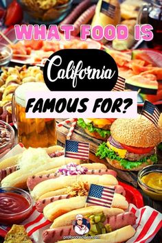 What Food is California Famous for? California Inspired Meals, California Dinner Recipes, California Cuisine Recipes, Usa Lunch Food, California Food Recipes, California Appetizers, San Francisco Food Foodies, California Street Food, Famous Foods From Each State