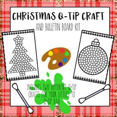 christmas craft and bulletin board kit for kids to make their own crafts with the help of crayons