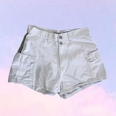 Vintage 90s y2k cargo shorts. Fits like an xs. By gasoline in the late 90s early 2000s y2k era. Fits 23-24" waist. Perfect condition!  24" waist  9.5" rise  36" hip  2" inseam Y2k Bottoms With Built-in Shorts, Y2k Style Short Streetwear Bottoms, Y2k Style Short Bottoms For Streetwear, Y2k High Waist Shorts For Streetwear, Y2k Short Length Bottoms For Streetwear, High Waist Utility Shorts For Streetwear, Y2k High Waist Jean Shorts For Streetwear, Y2k Summer Bottoms With Cargo Pockets, Y2k High-waist Jean Shorts For Streetwear