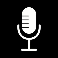 a microphone icon on a black background