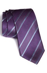 Loving the lavender striped tie!!! Man Gifts, Men's Ties, Grey Wedding, Mens Fashion Inspiration, Purple Tie, Sharp Dressed Man, Neck Ties, Pocket Squares