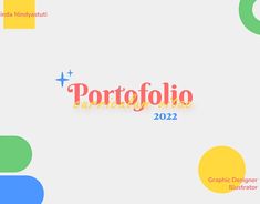 an image of a colorful background with the words portofolio 2012 on it