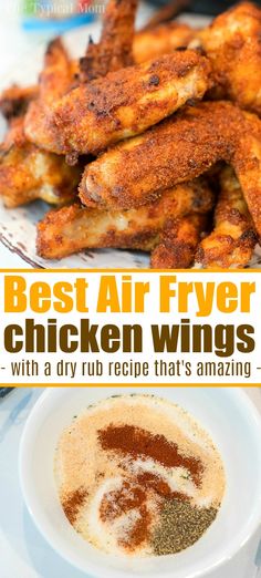 the best air fryer chicken wings with a diy rub recipe that's amazing