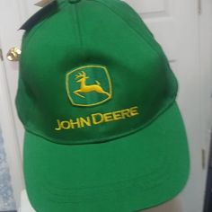 This Is A Boy's Authentic John Deere Baseball Cap In John Deere Green. Only Have This Available Now And Boys Xl Casual Green Baseball Cap For Winter, Green Snapback Baseball Cap For Winter, Winter Green Baseball Cap, John Deere Kids Room, John Deere Furniture, John Deere Cute Shirts, John Deere Accessories, John Deere Hats, Green 5-panel Baseball Cap With Logo Patch