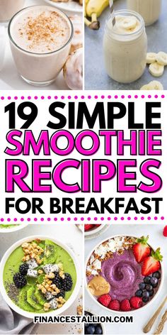 Smoothie recipes for all! Explore our healthy breakfast smoothies, green smoothie recipes, and high-protein smoothies perfect for breakfast or a post-workout boost. Dive into the world of vegan smoothies, tropical smoothies, and fruit smoothies that offer delicious variety. Try our detox smoothies, weight loss smoothies, or anti-inflammatory smoothies. Enjoy dessert smoothies for a sweet treat or make kid-friendly smoothies that the whole family will love. Must try these healthy breakfast ideas. Meal Smoothie Recipes, Simple Fruit Smoothies, Microbiome Foods, Breakfast Smoothies For Kids, Fruit Smoothies Recipes, Quick Easy Smoothie Recipes, Inflammatory Smoothies