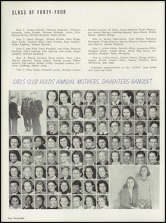 an advertisement for the class of forty - four girls'club holds annual mothers'daughters banquet