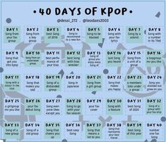 the 40 days of kpop poster