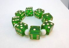 50s clear green Bakelite dices stretch bracelet vintage 1940 Jewelry, Dice Collection, Interesting Jewelry, Irish Rose, Bakelite Bracelets, Bakelite Jewelry, Bakelite Bangles, Irish Eyes, Triangle Studs