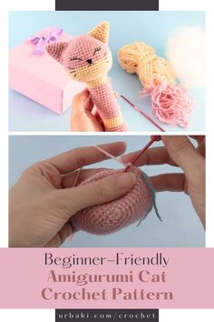 Bring a cute crocheted kitty to life with this beginner-friendly amigurumi cat tutorial! With clear step-by-step instructions, you'll learn how to create a soft, cuddly cat using basic crochet techniques. This project is perfect for those new to amigurumi, offering a fun and rewarding way to improve your crochet skills. Use your favorite yarn colors to customize your cat’s appearance and create a delightful companion. This adorable amigurumi cat is a must-try for crochet lovers of all levels. Cupcake Tutorial, Toys For Babies, Cute And Cuddly, Crochet Turtle, Your Crochet, How To Start Knitting, Detailed Photos, Chunky Crochet, Beautiful Knitting