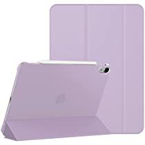 an ipad case with a smart cover on the front and back, shown in purple