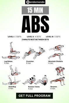 an exercise poster showing how to do the abss and get full program for beginners