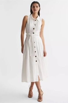 #ad Premium Quality REISS MILENA BUTTON FRONT MIDI DRESS in IVORY, Fashion Womens Dresses Built In Wardrobe, Women's Dresses, Suits You, Midi Length, Premium Quality, Fashion Dresses, Fashion Clothing, Midi Dress, Fashion Outfits