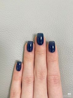 Navy Gel Manicure, Navy Blue Squoval Nails, Hello Nails, Tie Dye Nails, Nails Aesthetic, Her Nails, Nails Only