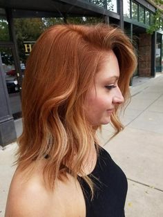 Copper Red To Blonde Balayage, Copper With Orange Highlights, Copper Hair With Face Frame, Red Hair With Peekaboo Blonde, Blonde Peekaboos On Red Hair, Face Framing Highlights Auburn Hair, Peek A Boo Copper Hair, Peekaboo Highlights Red Hair, Copper Hair Peekaboo