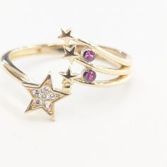 14kt Real Gold Star Ring For Women Size 7.5 Weight 2 Gm Stones Are Cubic Zirconia 100% Authentic 14kt Gold Not A Gold Plated Or Not A Gold Filled Never Change Color Or Never Fade Never Tarnish Comes In A Gift Box. Constellation Ring, Jewelry Accessories Ideas, Accessories Ideas, Never Change, Star Ring, Gold Star, Ring For Women, Gold Stars, 14kt Gold