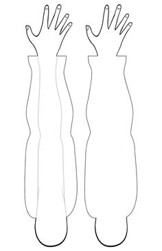 two vases with hands on each side