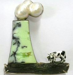 Among Earth, Cooling Tower, Two Heads, Unique Brooch, Making Jewellery, Jewelry Post, Jewelry Hair, The Cow, Nuclear Power