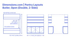 a blueprinted drawing of a kitchen with measurements for the cabinets and counter tops